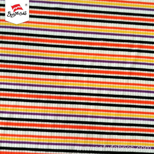 Rib Knit Fabric With Good Extensibility Curling Edge